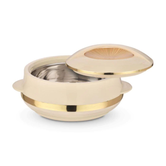 Asian Olympic Elite Pearl Insulated Casserole | Cream | 1 Pc Gold