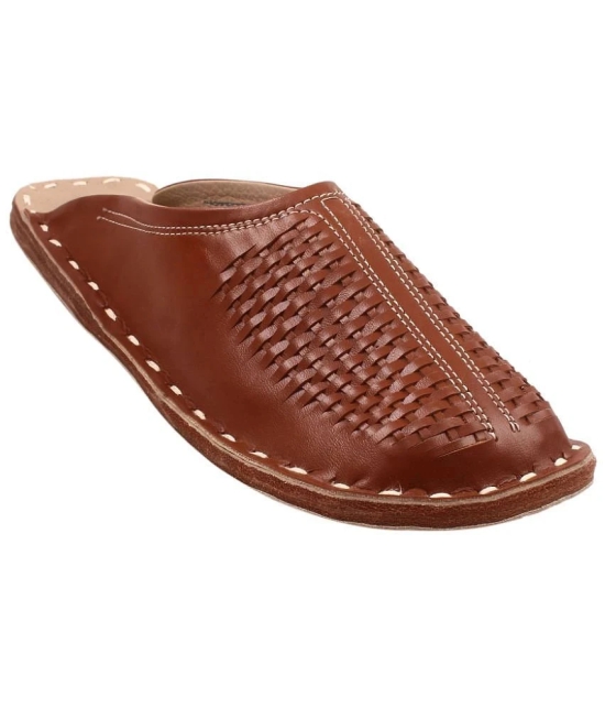 Apratim Brown Mens Mule - None