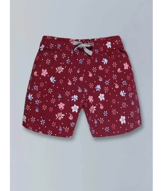 PLUM TREE - Dark Red Cotton Girls A-Line Skirt ( Pack of 2 ) - None