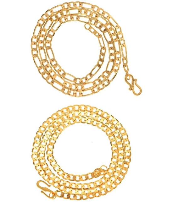 AanyaCentric Combo of 2 Gold Plated 22inches Long Fashion Chain - None