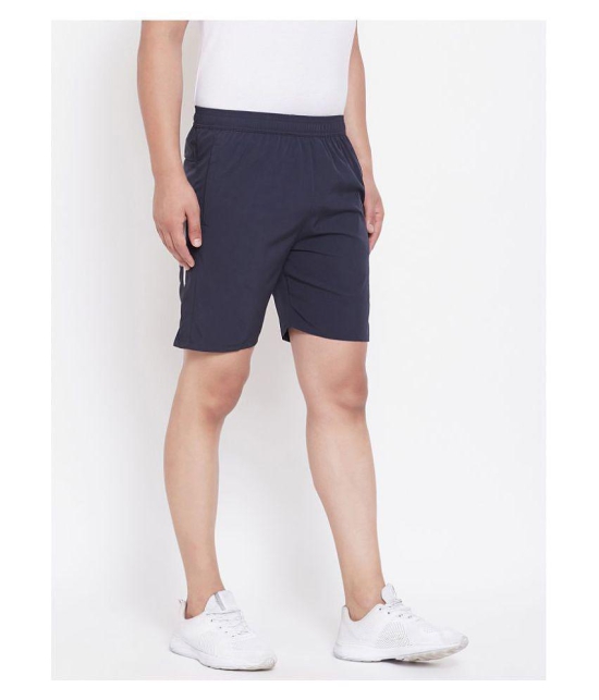 RANBOLT Navy Polyester Lycra Running Shorts - None