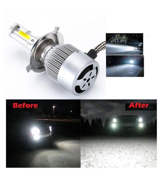 Kozdiko Bike C6 LED All in One Light Bulb 50W LED Car Headlight Conversion Kit for Cars 6000K (White) For Honda CB Shine