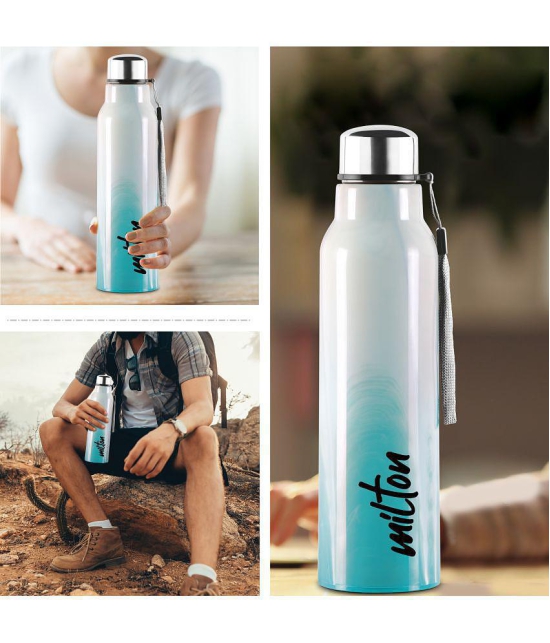 Milton STEEL MARBLE 900 Aqua Water Bottle 630 ml (Set of 1) - Aqua Green