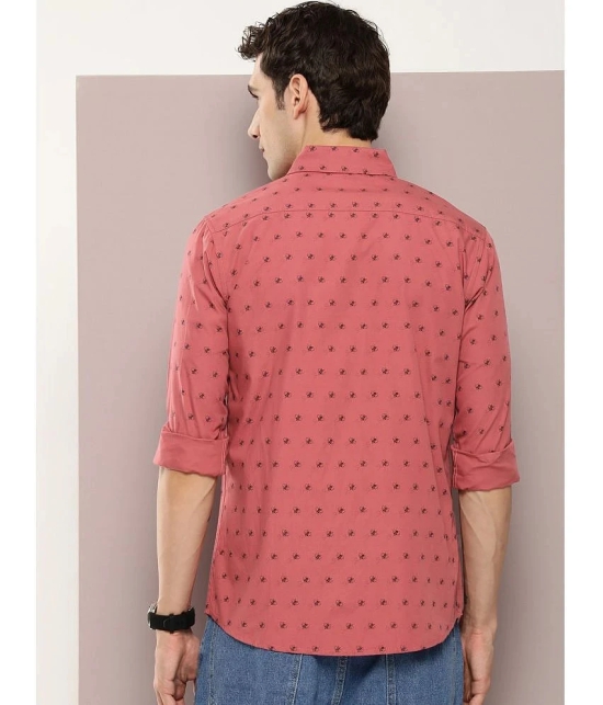 Dillinger 100% Cotton Regular Fit Printed Full Sleeves Mens Casual Shirt - Pink ( Pack of 1 ) - None