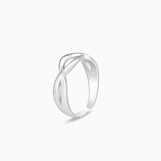 Silver Braided Toe Ring
