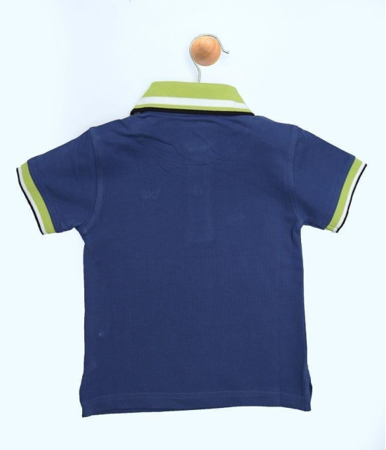 Boys Navy Solid Polo T-Shirt