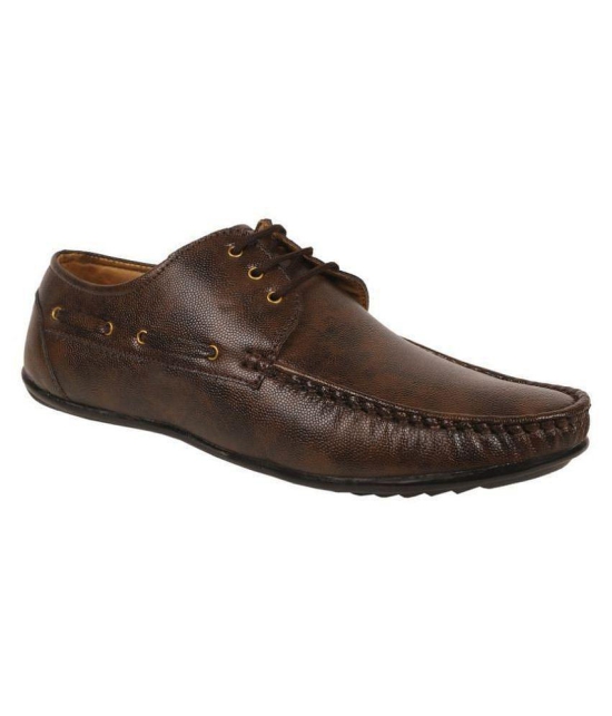 SHOES KINGDOM - Brown Men's Boat - 8