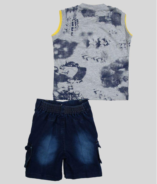 Zadmus Baby Boys Cotton T - Shirt & Denim Shorts - 18-24 Months