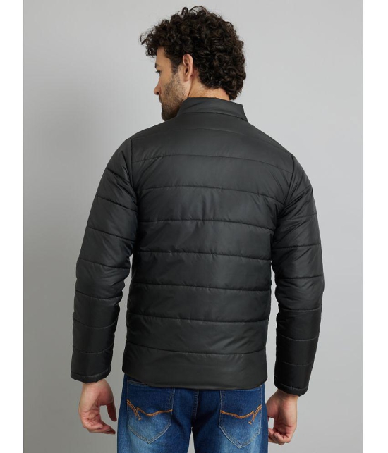 MXN Polyester Mens Quilted & Bomber Jacket - Black ( Pack of 1 ) - None