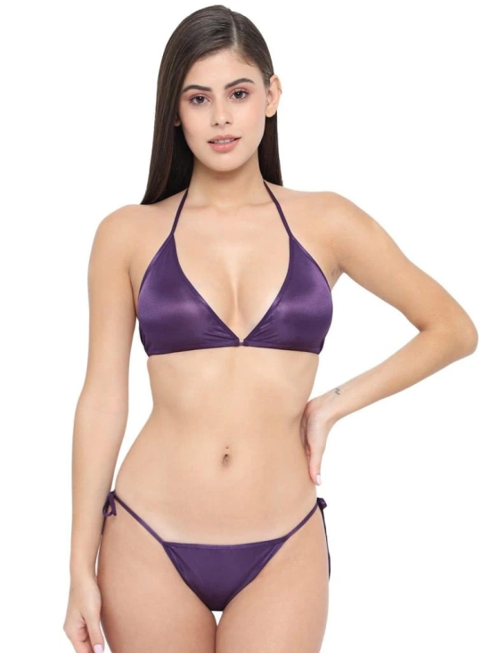 Klamotten Womens Sexy Purple Honeymoon Bikini Set 13J