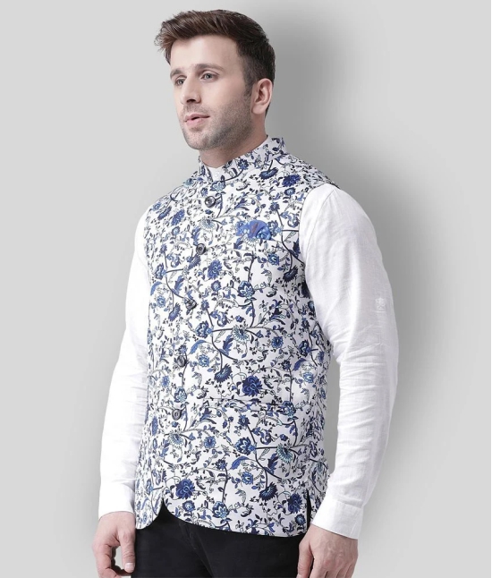 Hangup Multi Cotton Blend Nehru Jacket - None