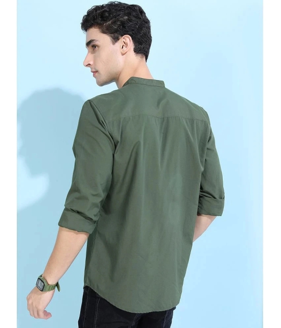 Ketch Cotton Blend Regular Fit Solids Full Sleeves Mens Casual Shirt - Green ( Pack of 1 ) - None