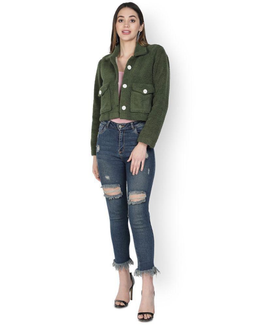 NUEVOSDAMAS Polyester Blend Green Jackets Single - L