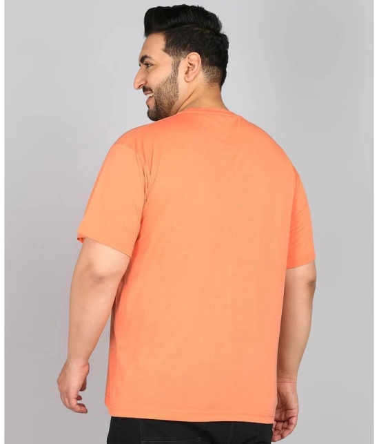 XFOX Cotton Blend Regular Fit Solid Half Sleeves Mens T-Shirt - Coral ( Pack of 1 ) - None