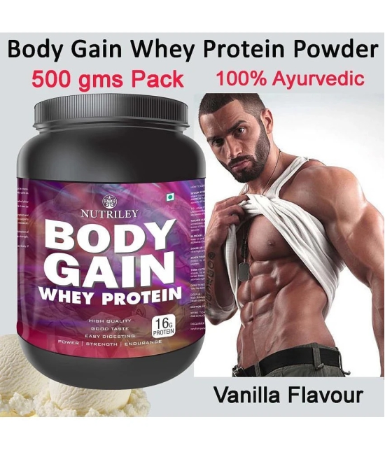 Nutriley Body Gain Whey Protein ( 500 gm , Vanilla - Flavour )