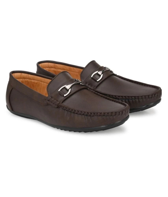 Leeport - Brown Mens Slip on loafers - 11