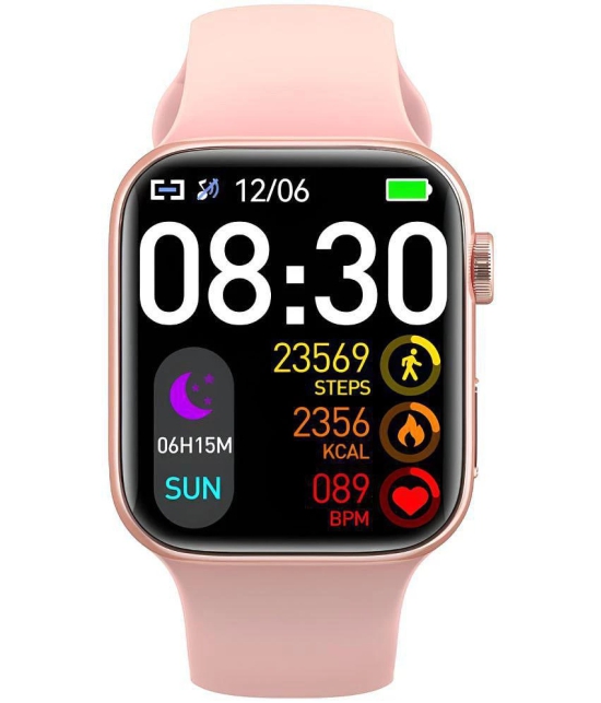 VERONIC SmartWatch with BT Calling, HD Display Pink Smart Watch