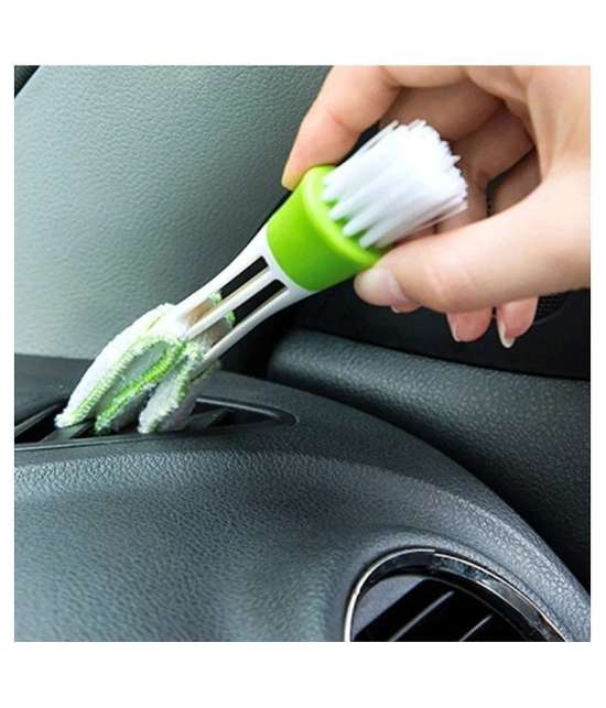 HOMETALES - Car Cleaning Car AC Vent Window Brush Double Head Keyboard Clean Brush Multifunctional Auto Indoor Air-Condition Outlet Cleaning Tools car accessories (Pack of 1)