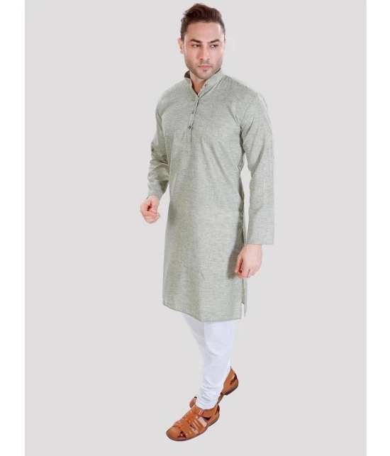 Maharaja - Grey Cotton Mens Regular Kurta ( Pack of 1 ) - None