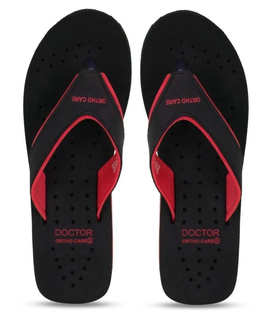 DOCTOR EXTRA SOFT - Red Womens Thong Flip Flop - 4