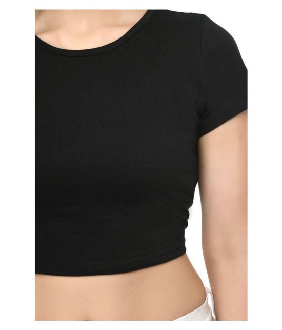 SAAKAA Poly Viscose Regular Tops - Black Single - XL