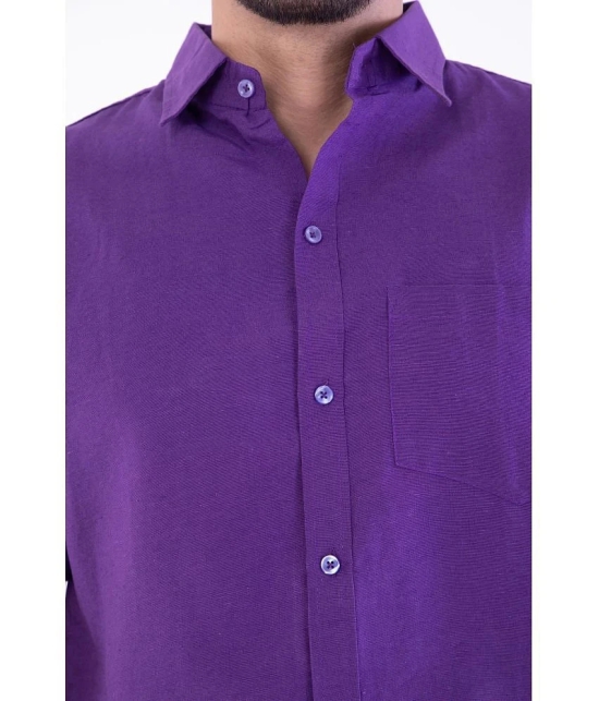 DESHBANDHU DBK Cotton Blend Regular Fit Half Sleeves Mens Formal Shirt - Purple ( Pack of 1 ) - None