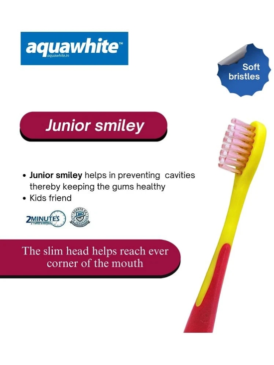 aquawhite aquawhite Junior Smiley Toothbrush Toothbrush Pack of 12