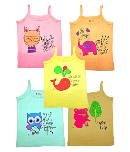 HAP Kids Colored Camisole \Pack Of Five - None