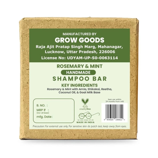 Kaaya Natural Rosemary & Mint Handmade Shampoo Bar (Pack of 2)