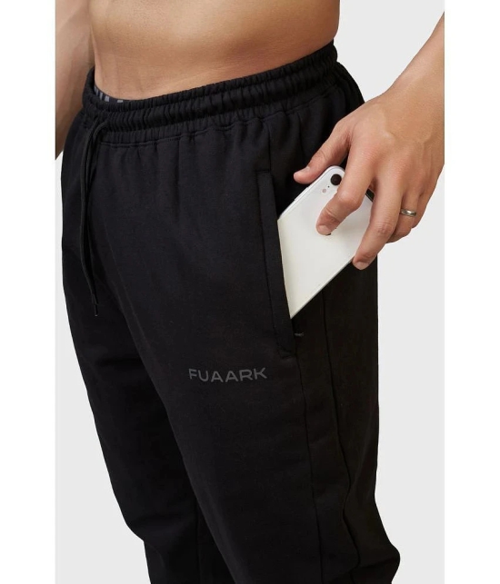 Fuaark Black Cotton Blend Mens Sports Joggers ( Pack of 1 ) - None