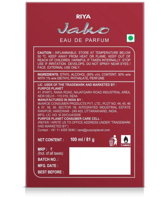 Riya Jako & Melody Eau De Parfum (EDP) For Unisex 110 ( Pack of 2 )