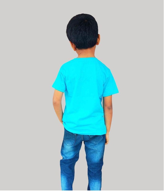 ferocious - Turquoise Cotton Boy's T-Shirt ( Pack of 1 ) - None