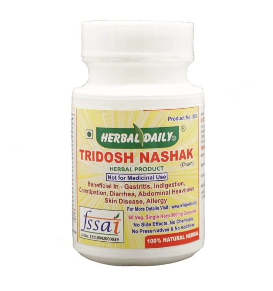 Tridosh Nashak Veg. Capsules ( Churan ) Supports Gastritis, Indigestion, Constipation, Diarrhea