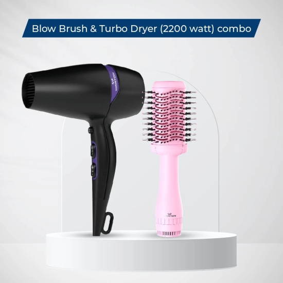 Blow Brush  Turbo Dryer 2200 watt combo-White