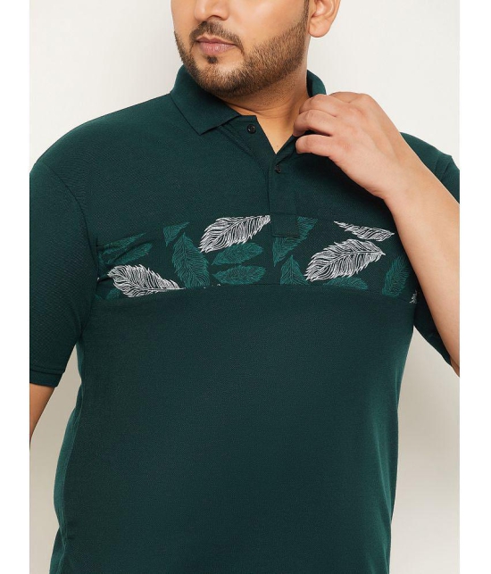 MXN - Dark Green Cotton Blend Regular Fit Men's Polo T Shirt ( Pack of 1 ) - None