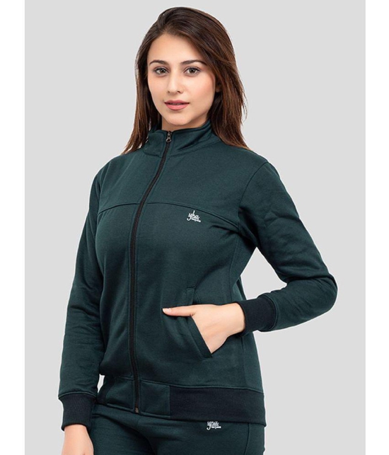 YHA Fleece Womens Zippered Sweatshirt ( Green ) - None