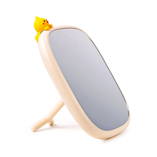 Cute Vanity Mirror with Stand-Yellow