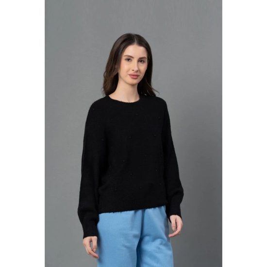 Mode By RedTape Women Black Solid Sweater