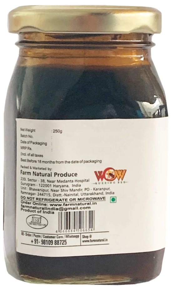 WOW BUZZING BEE Ayurvedic Slimming Honey Along with The extracts of Exotic Spices & Herbs Weight Loss Formulation -250 GMS Glass Bottle Pack of 6