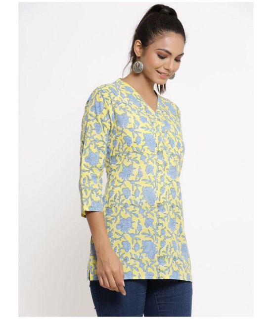 KIPEK Yellow Rayon Straight Kurti - Single - XXL