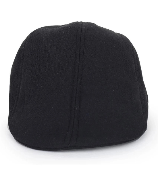 Zacharias Black Cotton Mens Cap ( Pack of 1 ) - Black