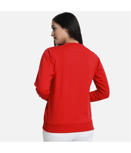 CHOZI Fleece Womens Non Hooded Sweatshirt ( Red ) - None