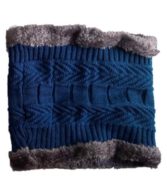 Whyme Fashion Blue Knitted Fur Combo - Blue