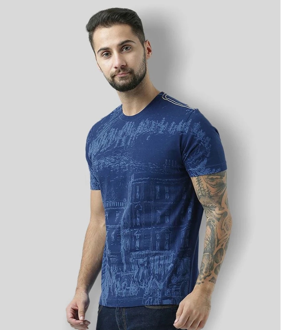 Huetrap - Navy Blue Cotton Regular Fit Mens T-Shirt ( Pack of 1 ) - None