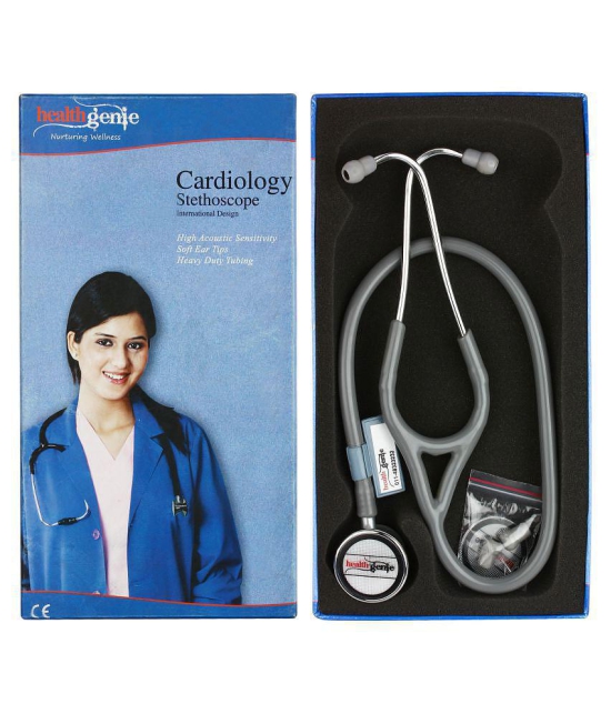 Healthgenie HG-404G Aluminium Double Diaphragm Stethoscope 65 cm Cardiology Grey