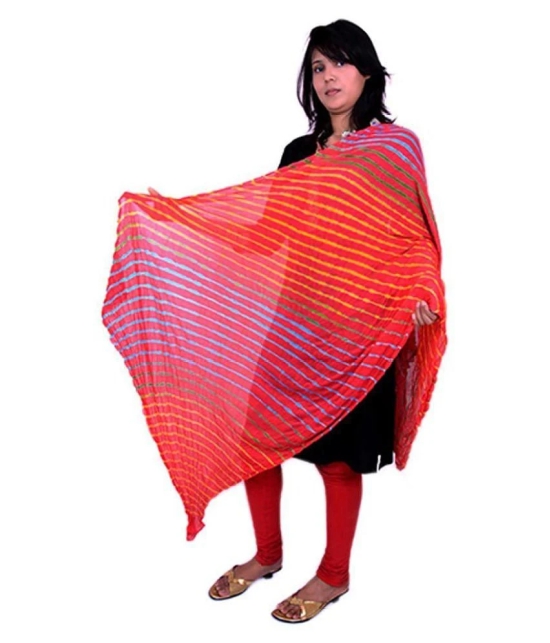 Apratim Multicoloured Chiffon Leheria Dupatta