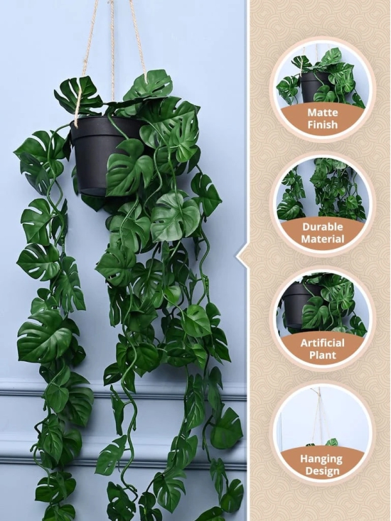 Green Hanging Planter - Cylindrical Shape