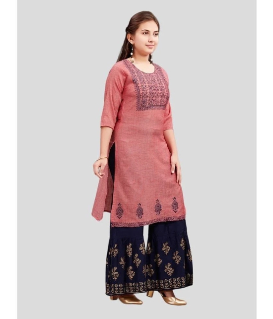 Aarika Pink Cotton Girls Kurta and Sharara Set ( Pack of 1 ) - None