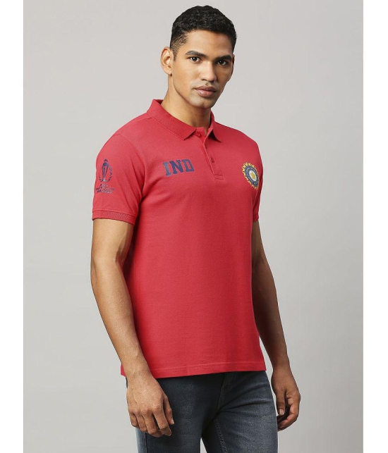 FanCode - Red Cotton Regular Fit Men's Sports Polo T-Shirt ( Pack of 1 ) - None