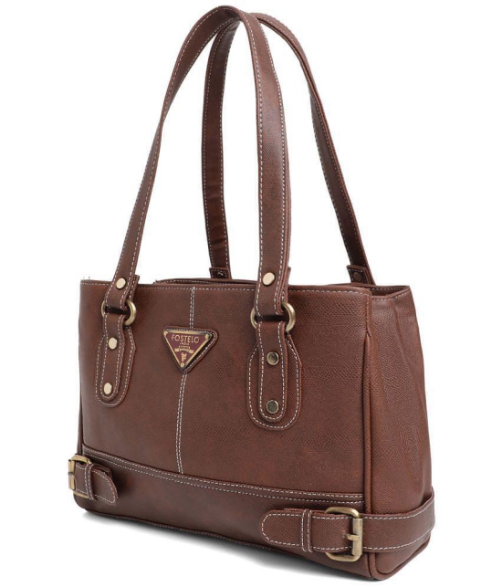 Fostelo - Brown PU Shoulder Bag - Brown